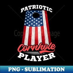 cornhole shirt  patriotic player american flag - decorative sublimation png file - unleash your creativity