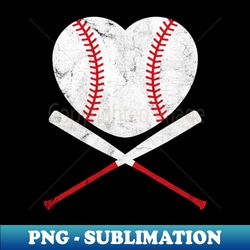 baseball heart - baseball bats - cute baseball shirt - sublimation-ready png file - unleash your inner rebellion