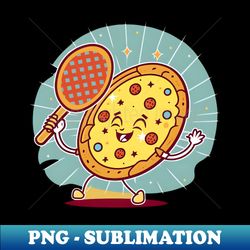 Tennis Player Shirt  Vintage Pizza - Special Edition Sublimation PNG File - Enhance Your Apparel with Stunning Detail