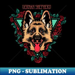 German shepherd in rose - Stylish Sublimation Digital Download - Perfect for Personalization