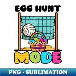 volleyball easter shirt  egg hunt mode basket net - instant png sublimation download - perfect for sublimation art