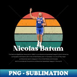 Nicolas Batum Vintage V1 - Retro PNG Sublimation Digital Download - Perfect for Creative Projects