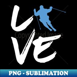 Love Skiing - Artistic Sublimation Digital File - Stunning Sublimation Graphics