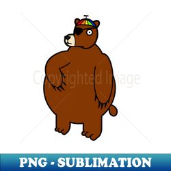 Bruce the Woodland Bear - PNG Transparent Digital Download File for Sublimation - Unleash Your Creativity