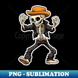 Halloween Motiv dancing Skeleton - Modern Sublimation PNG File - Create with Confidence