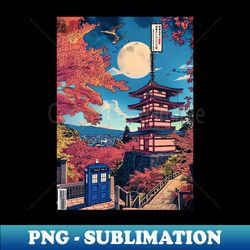 Tardis in Japan - Artistic Sublimation Digital File - Add a Festive Touch to Every Day