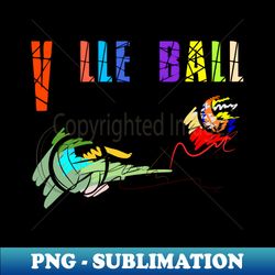 hit volleyball and text design and brush strokes style - PNG Sublimation Digital Download - Spice Up Your Sublimation Projects