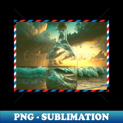 glass bottle - digital sublimation download file - stunning sublimation graphics