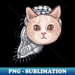 Kufiya  Brown Cat - Artistic Sublimation Digital File - Unlock Vibrant Sublimation Designs