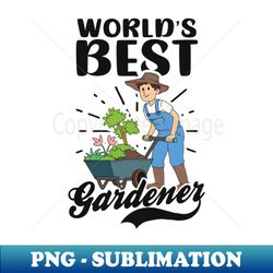 Landscaper Shirt  Worlds Best Gardener - Vintage Sublimation PNG Download - Spice Up Your Sublimation Projects