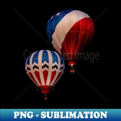 Red Whiteand Blue Hot Air Balloon Photo - Digital Sublimation Download File - Revolutionize Your Designs