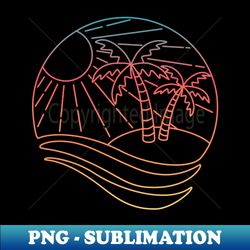 Summer Beach Graident Design - Modern Sublimation PNG File - Stunning Sublimation Graphics