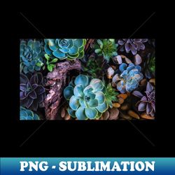 Bleu Flowers - Premium PNG Sublimation File - Stunning Sublimation Graphics