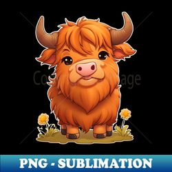 Chibi Highland Cow - Farmyard Cuteness Galore - Professional Sublimation Digital Download - Perfect for Sublimation Mastery