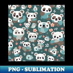 panda pattern cute animals floral pattern - Professional Sublimation Digital Download - Perfect for Personalization