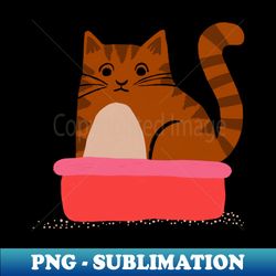 funny cat litter box illustration - professional sublimation digital download - spice up your sublimation projects