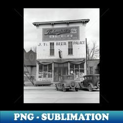 beer palace tavern 1940 vintage photo - sublimation-ready png file - capture imagination with every detail