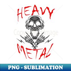 Heavy Metal Music Skull Head Metalhead - Elegant Sublimation PNG Download - Create with Confidence
