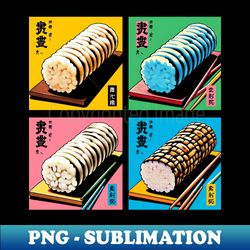 Pop Kiritanpo Art - Vintage Japanese - Decorative Sublimation PNG File - Instantly Transform Your Sublimation Projects