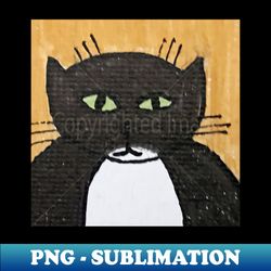 Whimsical Cat Portrait 1 - High-Quality PNG Sublimation Download - Add a Festive Touch to Every Day