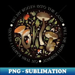Grounding Spell Mushroom - Unique Sublimation PNG Download - Boost Your Success with this Inspirational PNG Download