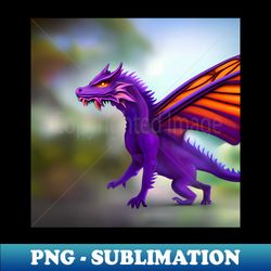Purple Fairy Dragon with Butterfly Wings - Aesthetic Sublimation Digital File - Add a Festive Touch to Every Day