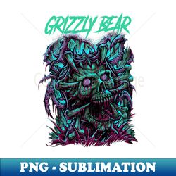 grizzly bear band - sublimation-ready png file - bold & eye-catching