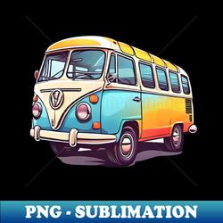 photorealistic masterpiece professional photography of realistic bus on sunrise backdrop 527 - png transparent sublimation design - add a festive touch to every day
