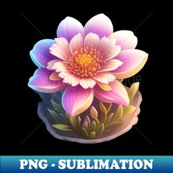 underwater galaxy flower sticker cosmic elegance on white 83 - png sublimation digital download - perfect for creative projects