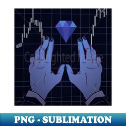 Diamond Hands - Vintage Sublimation PNG Download - Transform Your Sublimation Creations