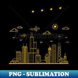 The Scene Slateless Chicago Skyline - Premium Sublimation Digital Download - Create with Confidence