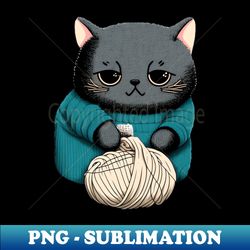 best knitting mom ever cat - png sublimation digital download - perfect for sublimation mastery