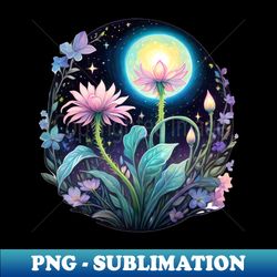 Enchanting Nightscapes Ultra-Detailed Handpainted World of Bioluminescent Wonders by Mschiffer 387 - PNG Transparent Sublimation Design - Bring Your Designs to Life