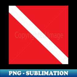 Scuba Diver Flag - PNG Sublimation Digital Download - Perfect for Sublimation Art