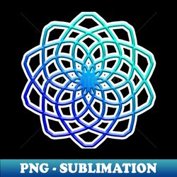Blue Magic Mandala - Stylish Sublimation Digital Download - Boost Your Success with this Inspirational PNG Download
