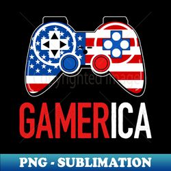 Usa Flag Gamerica - Vintage Sublimation PNG Download - Perfect for Personalization