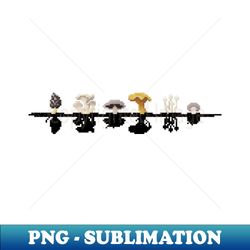Pixel Art Mushroom Row - Elegant Sublimation PNG Download - Instantly Transform Your Sublimation Projects