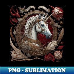 Regal Unicorn - High-Quality PNG Sublimation Download - Unlock Vibrant Sublimation Designs