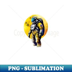 astronaut against a lunar backdrop - professional sublimation digital download - create with confidence