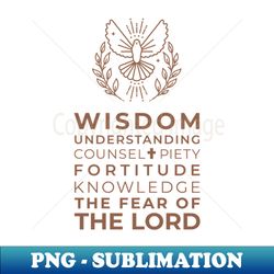 7 Gifts of the Holy Spirit  Catholic Confirmation - Exclusive PNG Sublimation Download - Boost Your Success with this Inspirational PNG Download