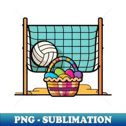 Volleyball Easter Shirt  Easter Eggs Basket Net - Modern Sublimation PNG File - Perfect for Sublimation Art