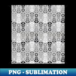scandinavian flowers silver grey - premium sublimation digital download - instantly transform your sublimation projects