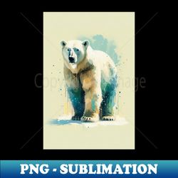 polar bear - png transparent sublimation design - perfect for personalization
