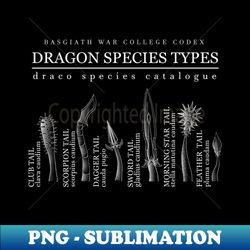 Basgiath War College Dragon Type Chart - Retro PNG Sublimation Digital Download - Spice Up Your Sublimation Projects