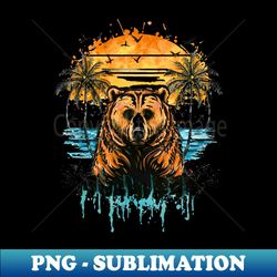 Minimalist Ink Drawing Of A Bear - High-Resolution PNG Sublimation File - Perfect for Sublimation Mastery