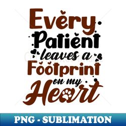 Vet Tech Shirt  Leaves Footprint In My Heart - Unique Sublimation PNG Download - Spice Up Your Sublimation Projects