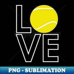 Love Tennis Ball Logo Design - Vintage Sublimation PNG Download - Perfect for Sublimation Art