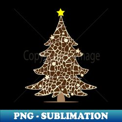 Christmas Tree Shirt  Giraffe Pattern Gift - Decorative Sublimation PNG File - Perfect for Personalization