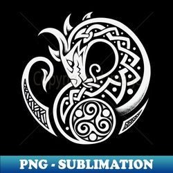 Knotwork Dragon - Vintage Sublimation PNG Download - Stunning Sublimation Graphics