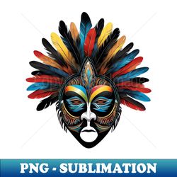 Feather Mask 2 - PNG Sublimation Digital Download - Perfect for Personalization